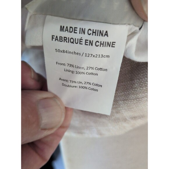 POTTERY BARN Classic Belgian Flax Linen Curtain Panel Tan Grommet 1  50 x  84 - Picture 10 of 10